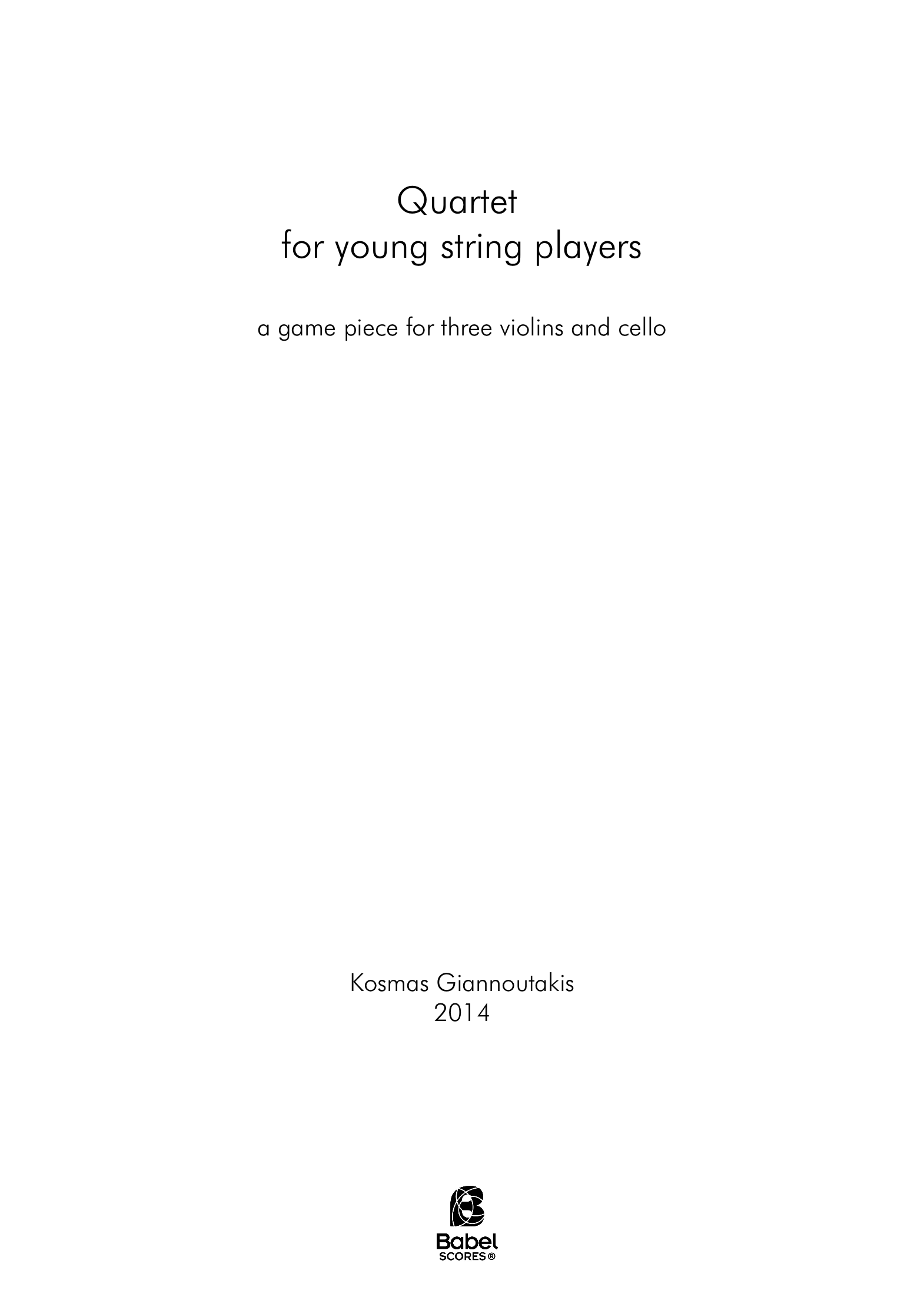 Quartet for young string players A4 z